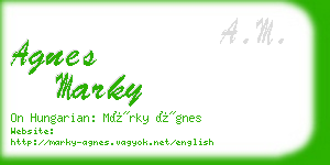 agnes marky business card